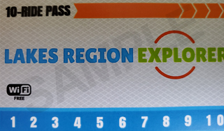 Example ten ride Pass Ticket For The Lake Region Explorer